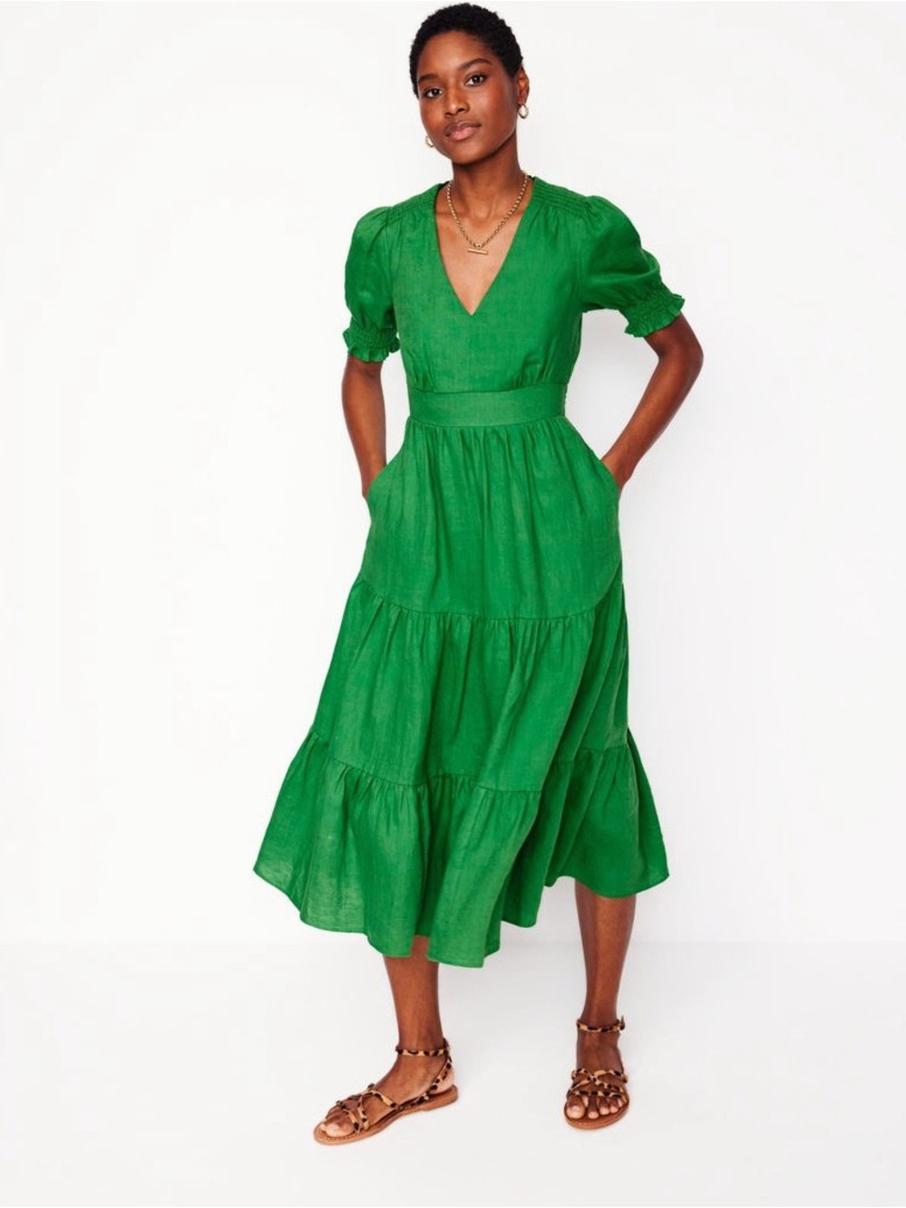 Tiered Midi Dress